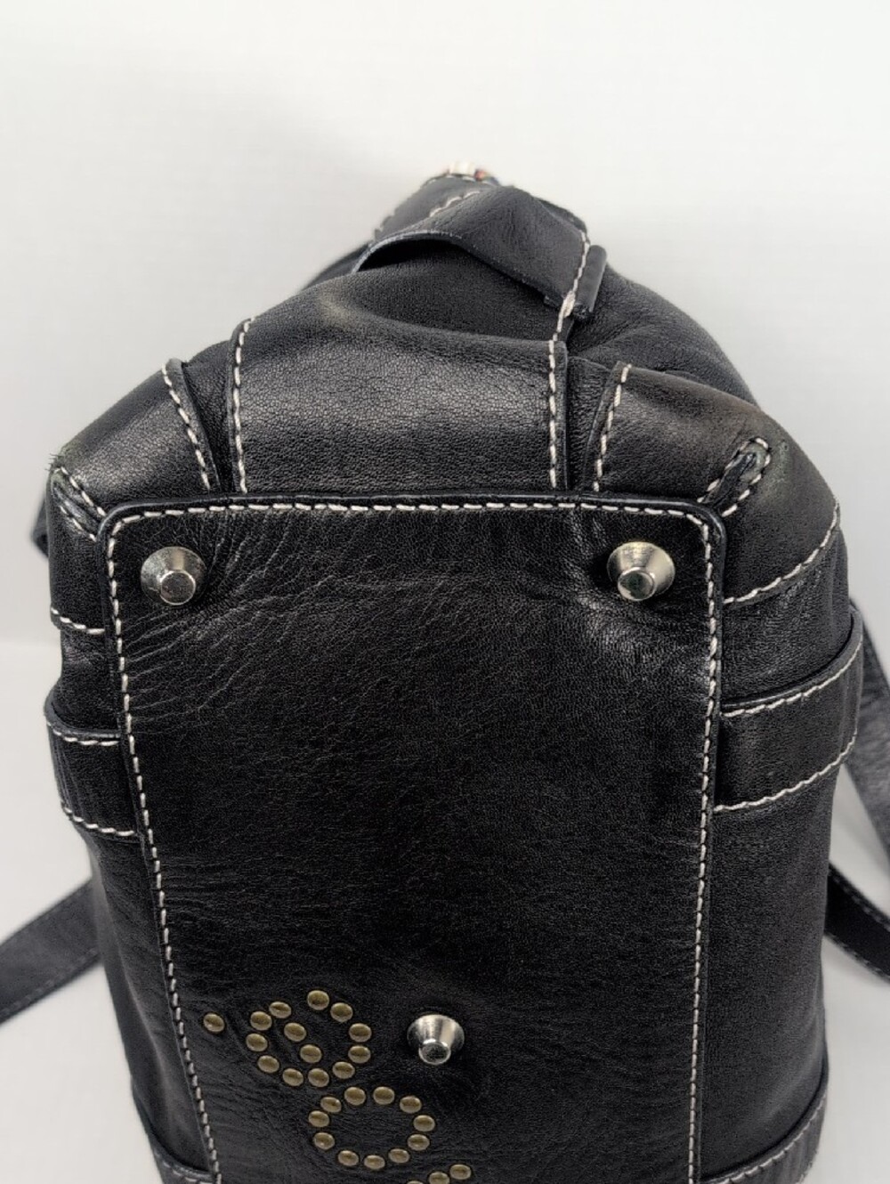 Chloe Vintage 2000's Black Leather Patsy Boston Bowling Bag - Picture 6 of 13